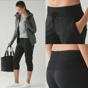 Lululemon black dance studio crop  
Size 6
Excellent condition